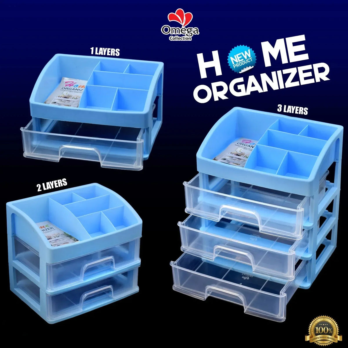 New Home Organizer Multi Purpose Rack 3 Layers - Buy Online in Pakistan at Cosmia.pk