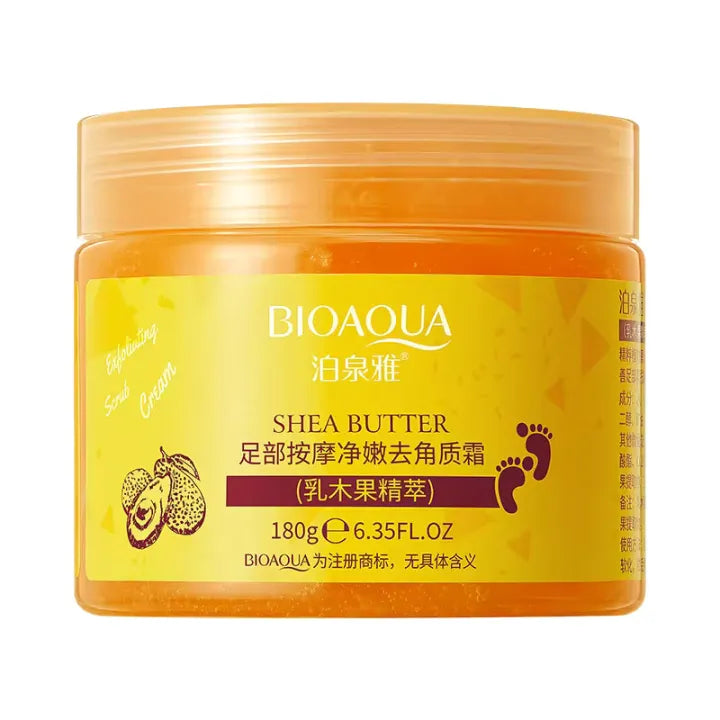 Bioaqua Shea Butter Foot Care Cream Massage Scrub - 180g - Buy Online in Pakistan at Cosmia.pk