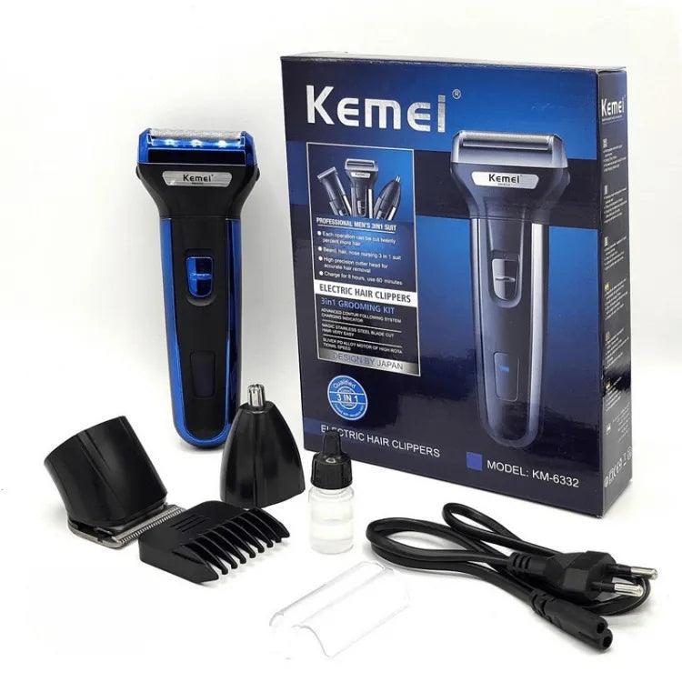 3 In 1 KEMEI KM-6332 Rechargeable Electric Shaver & Trimmer - Buy Online in Pakistan at Cosmia.pk
