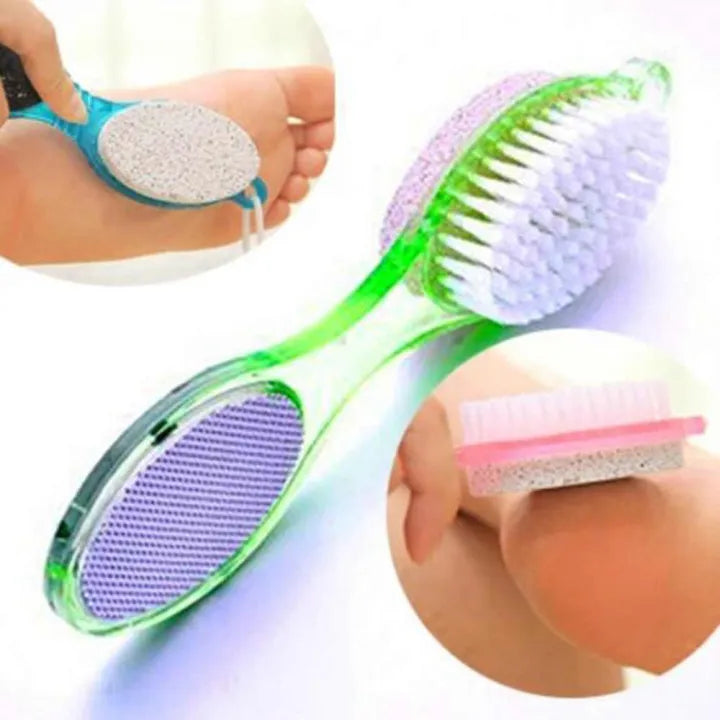 4 In 1 Foot Scrubber With Pedicure And Manicure Callus remover - Buy Online in Pakistan at Cosmia.pk