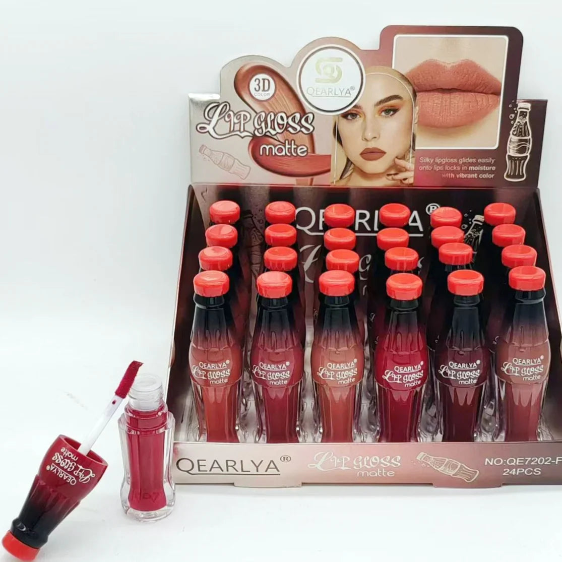 Qearlya 3D Matte Lip Gloss – Coke Bottle Design - Buy Online in Pakistan at Cosmia.pk