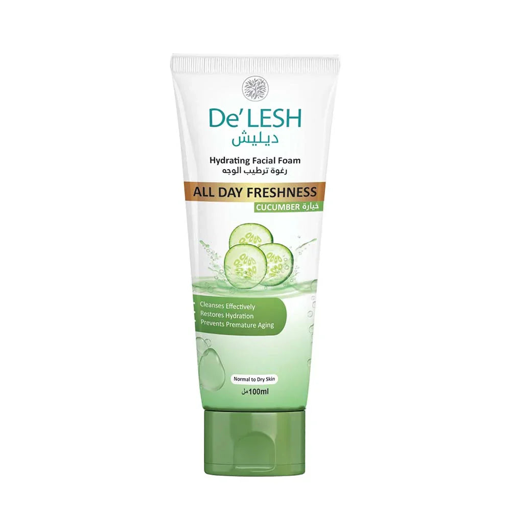 De’LESH Natural Glow Cucumber Face Wash for All Skin Types – 100ml - Buy Online in Pakistan at Cosmia.pk