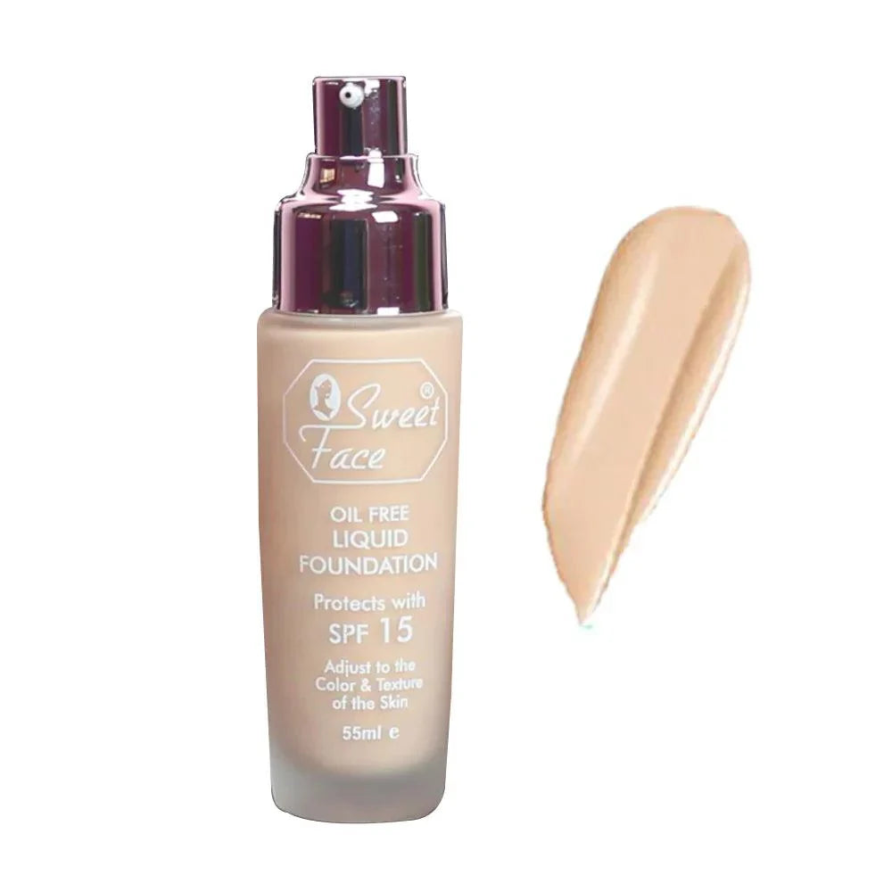 Sweet Face Oil Free Liquid Foundation SPF 15 - 55ml - Buy Online in Pakistan at Cosmia.pk