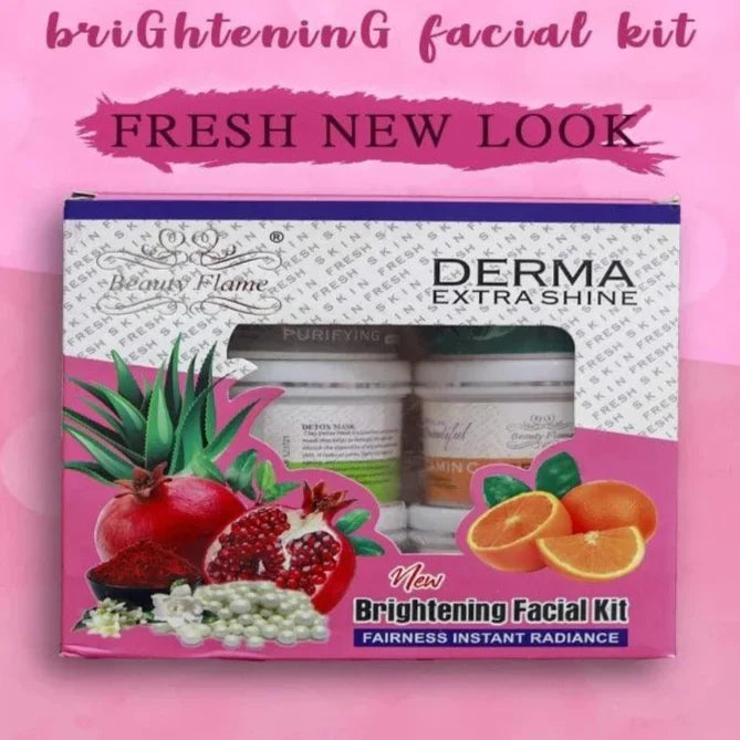 Derma Extra Shine Facial Kit - 95ml Each - Buy Online in Pakistan at Cosmia.pk