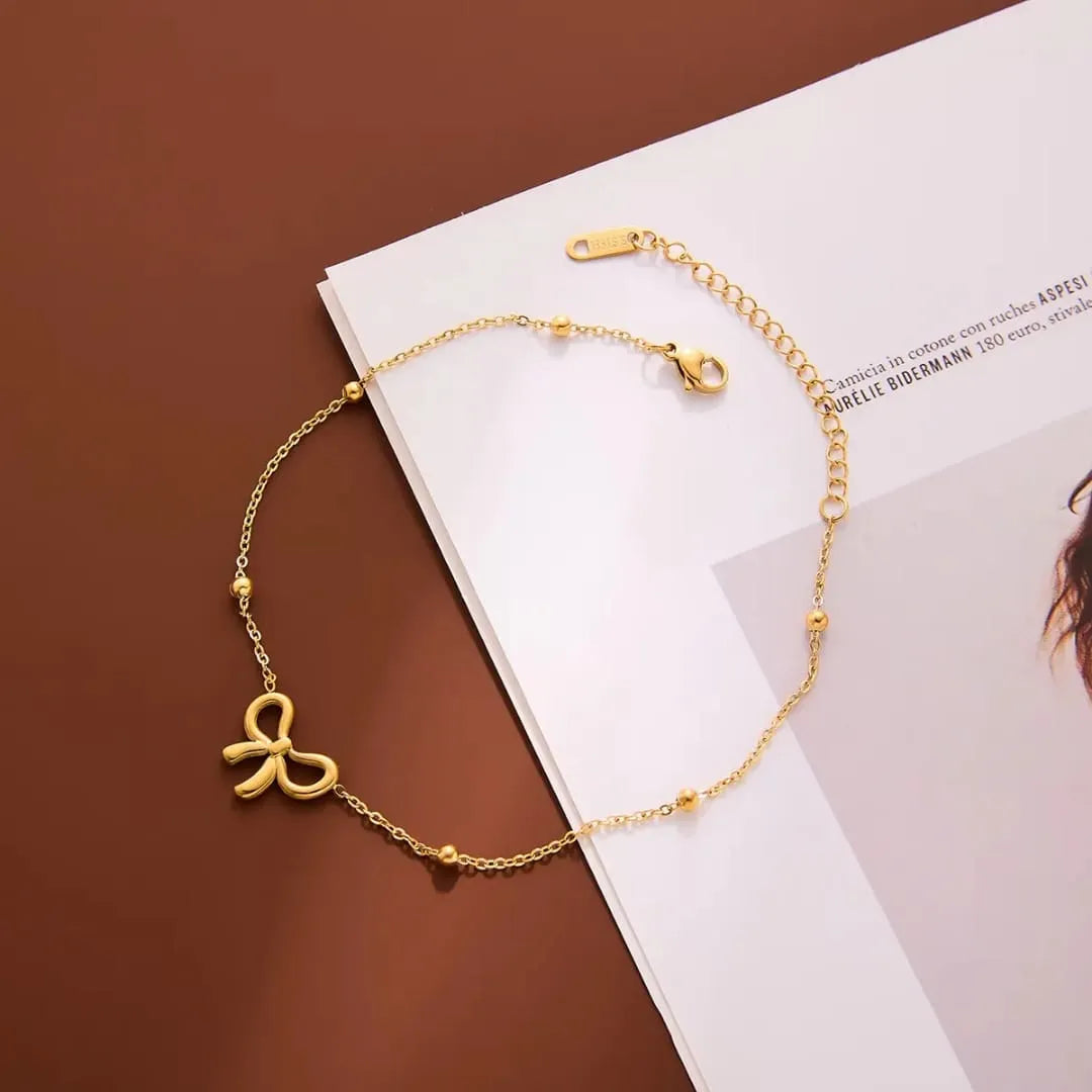 Stainless Steel Bow Bracelet - Buy Online in Pakistan at Cosmia.pk
