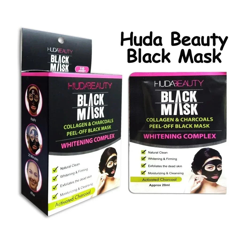 Huda Beauty Charcoal & Peel Off Black Mask - 10 Pcs - Buy Online in Pakistan at Cosmia.pk