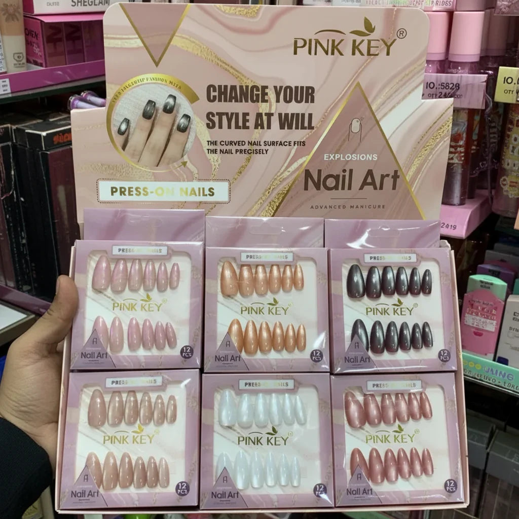 Pink Key Explosions Press-On Nails - Buy Online in Pakistan at Cosmia.pk