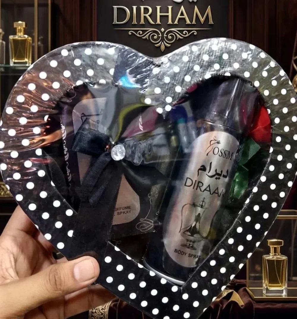 Heart Shape Gift Pack 2 Pcs Perfume 35ml + 200ml Body Spray Set - Buy Online in Pakistan at Cosmia.pk