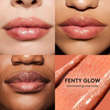 Fenty Beauty Gloss Bomb Stix Fenty Glow 03 lip swatches — high-shine gloss stick online in Pakistan