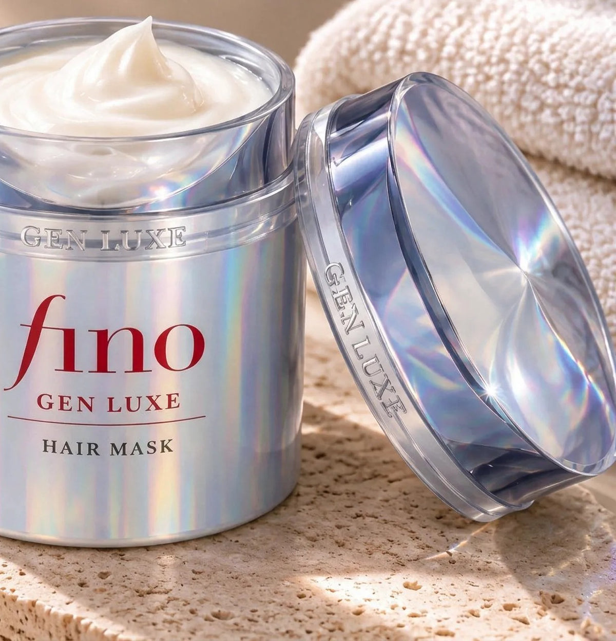 Fino Gen Luxe hair mask rich creamy texture open jar