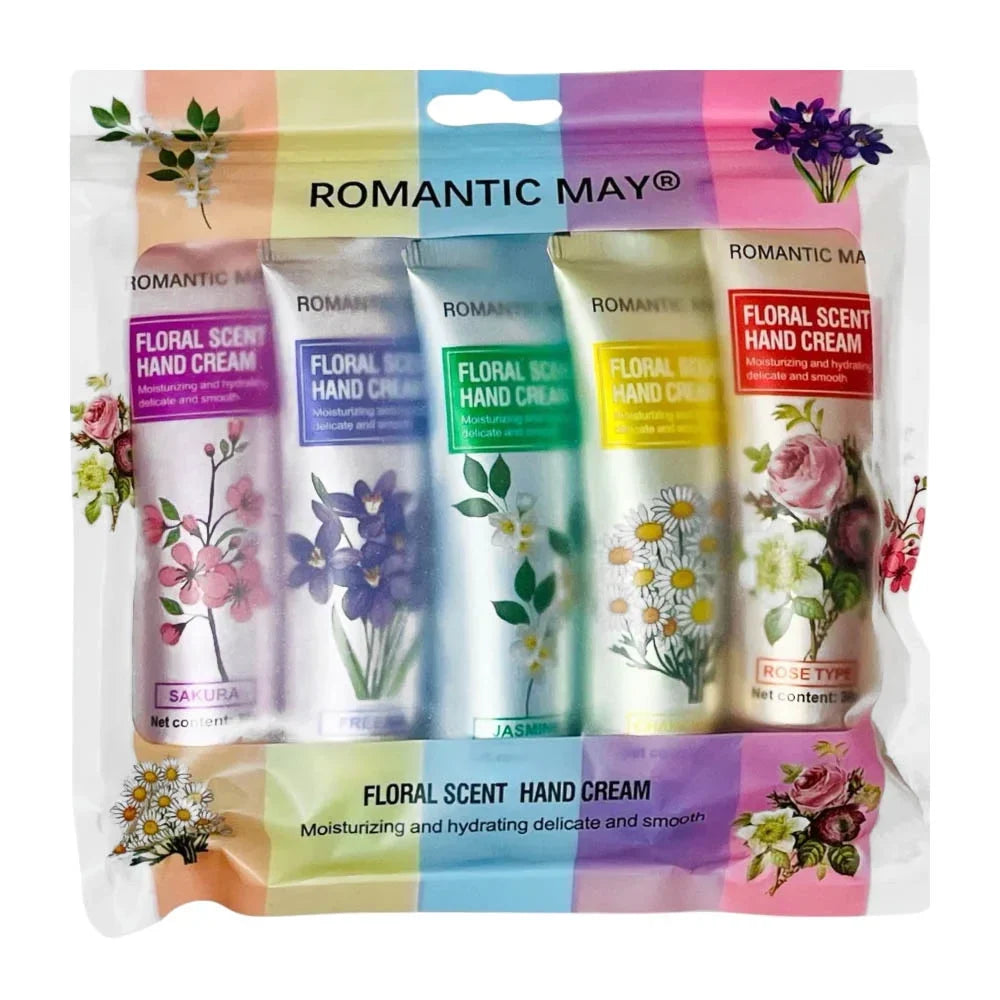 Romantic May 5 Pcs Floral Hand Cream - Each 30g - Buy Online in Pakistan at Cosmia.pk