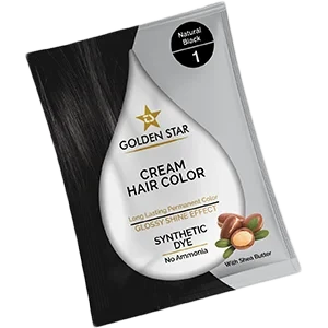 Golden Star Hair Color Natural Black 20g - Buy Online in Pakistan at Cosmia.pk