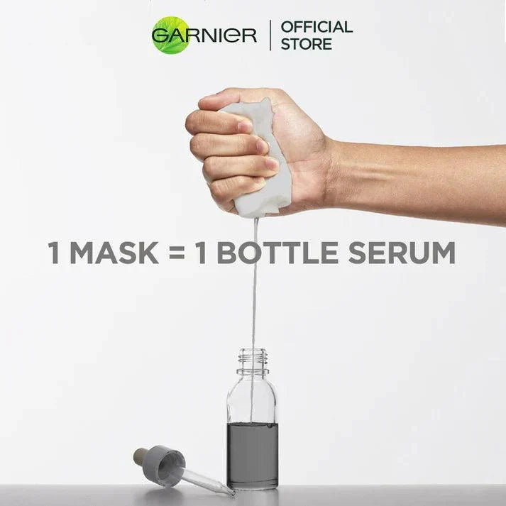 Garnier - Skin Active Pure Charcoal Black Tea Tissue Face Mask - Buy Online in Pakistan at Cosmia.pk
