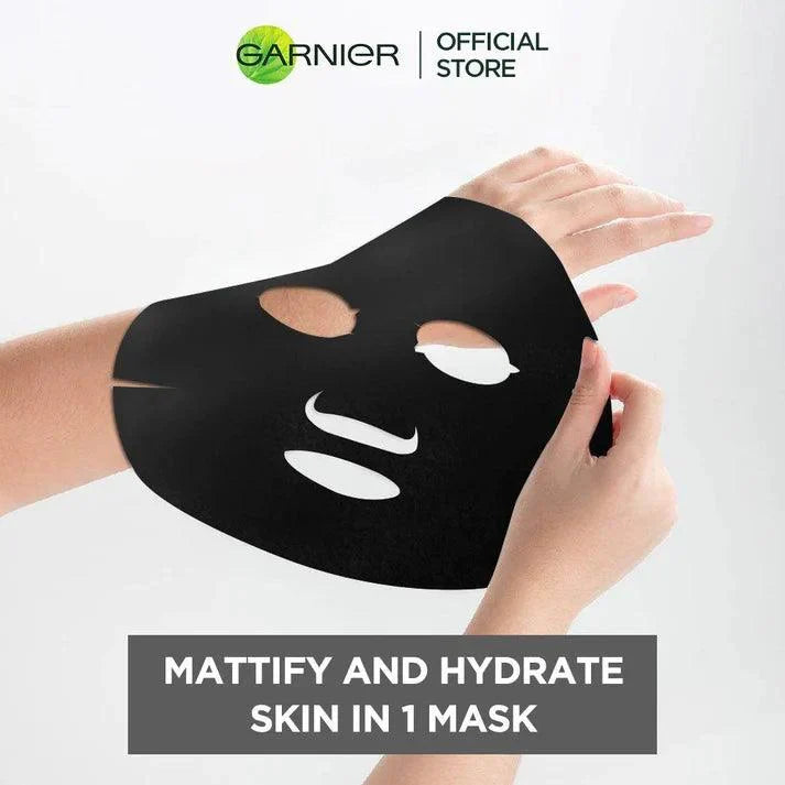 Garnier - Skin Active Pure Charcoal Black Tea Tissue Face Mask - Buy Online in Pakistan at Cosmia.pk
