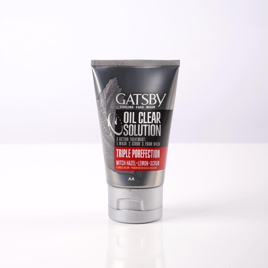 Gatsby Oil Clear Solution Triple Porefection Cooling Face Wash - 100g