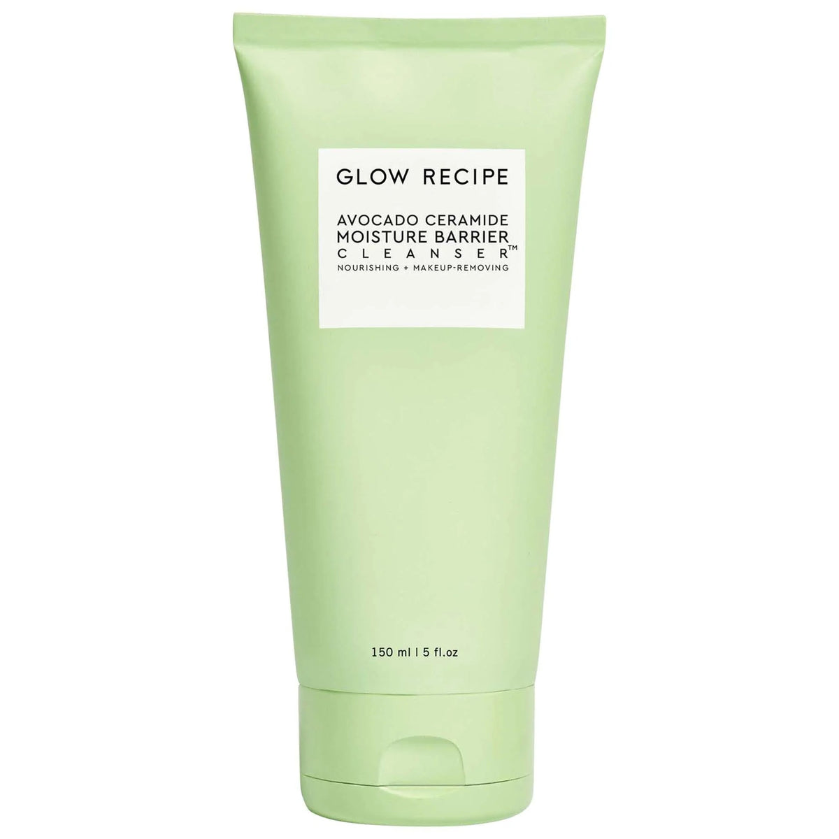 Glow Recipe Avocado Ceramide Moisture Barrier Cleanser 150ml — green tube front view, white background