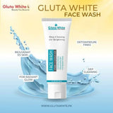 Gluta White Face Wash with Vitamin C and Glycolic Acid - deep cleansing brightening face wash in Pakistan