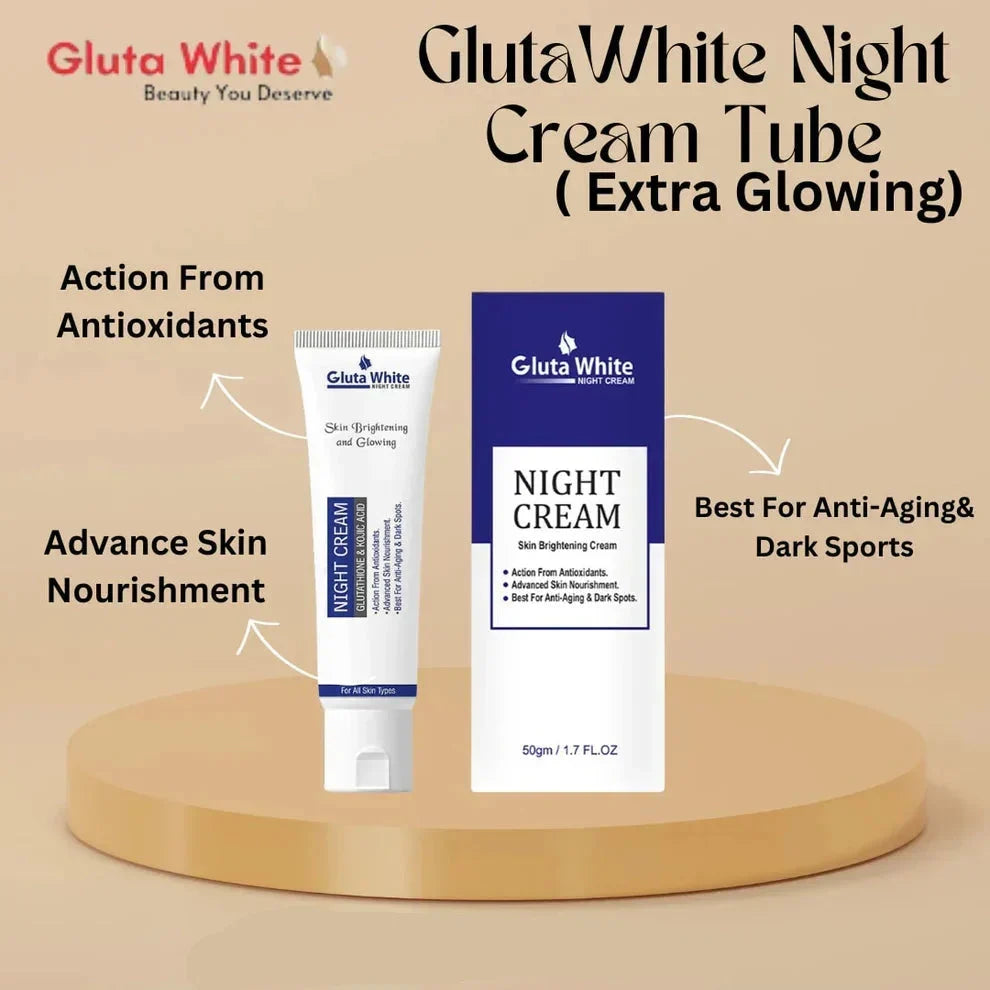 Gluta White Night Cream – 50gm - Buy Online in Pakistan at Cosmia.pk