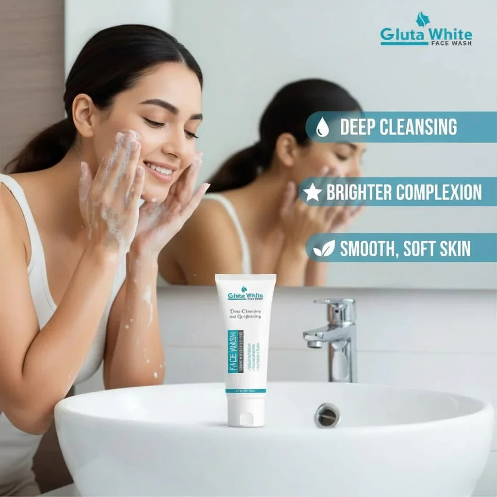 Gluta White Vitamin C & Glycolic Acid Face Wash - 100g - Buy Online in Pakistan at Cosmia.pk
