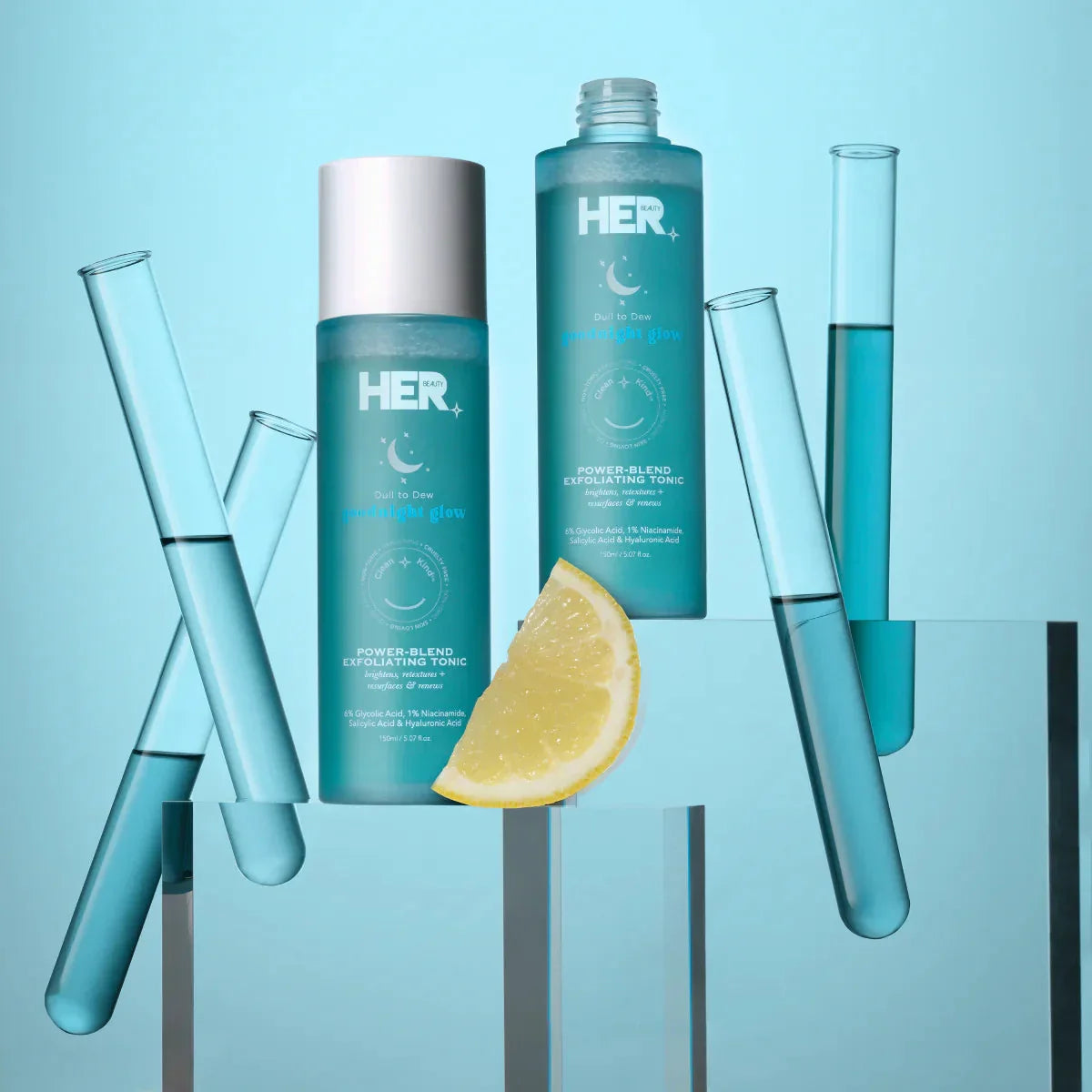 HER Beauty goodnight glow Power Blend Exfoliating Tonic - 120ml - Buy Online in Pakistan at Cosmia.pk