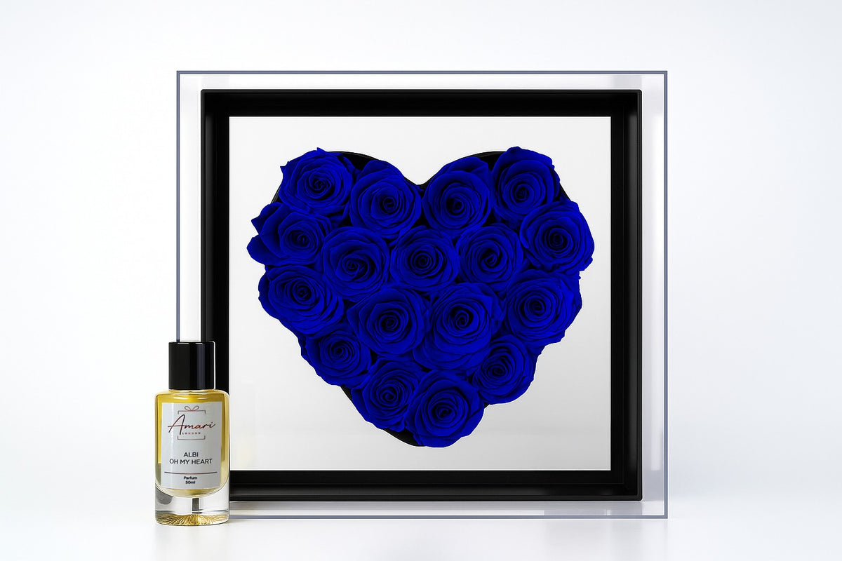 Heart Shape Gift Box Blue - The Lady Perfume and Body Spray Gift Set for Her