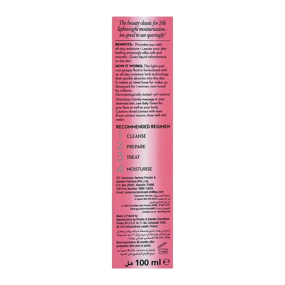 Olay Beauty Fluid Moisturiser | Face & Body Hydrating - Buy Online in Pakistan at Cosmia.pk