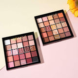 HUDAMOJI Meet Palette Nature Eyeshadow Palette open showing 25 pans - Cosmia.pk