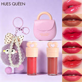 Hues Queen mini bag lip gloss purple with swatches