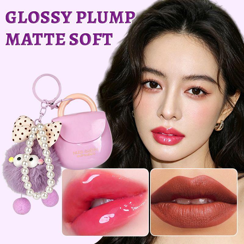 Hues Queen mini bag lip gloss glossy plump matte soft