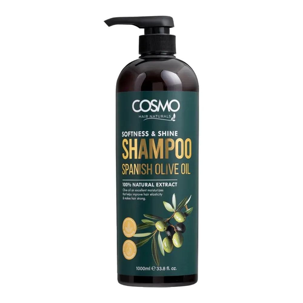 Cosmo Softness & Shine Spanish Olive Oil Shampoo - 1000ml - Buy Online in Pakistan at Cosmia.pk