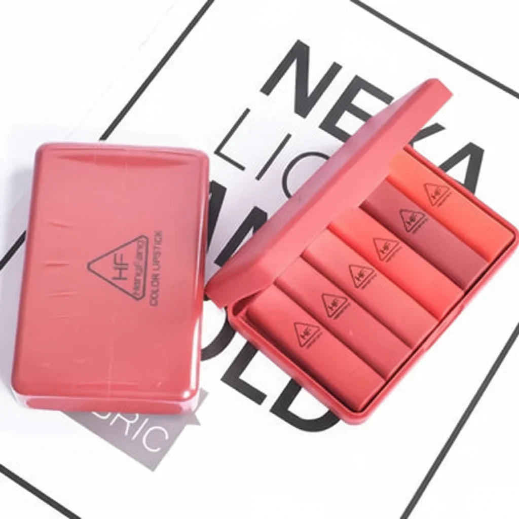 Heng Feng Matte Lipstick With Mirror - 6 Pcs - Buy Online in Pakistan at Cosmia.pk