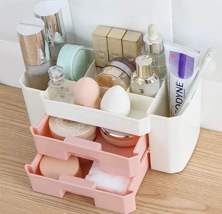 Makeup Organizer Case Acrylic Double Door - Buy Online in Pakistan at Cosmia.pk