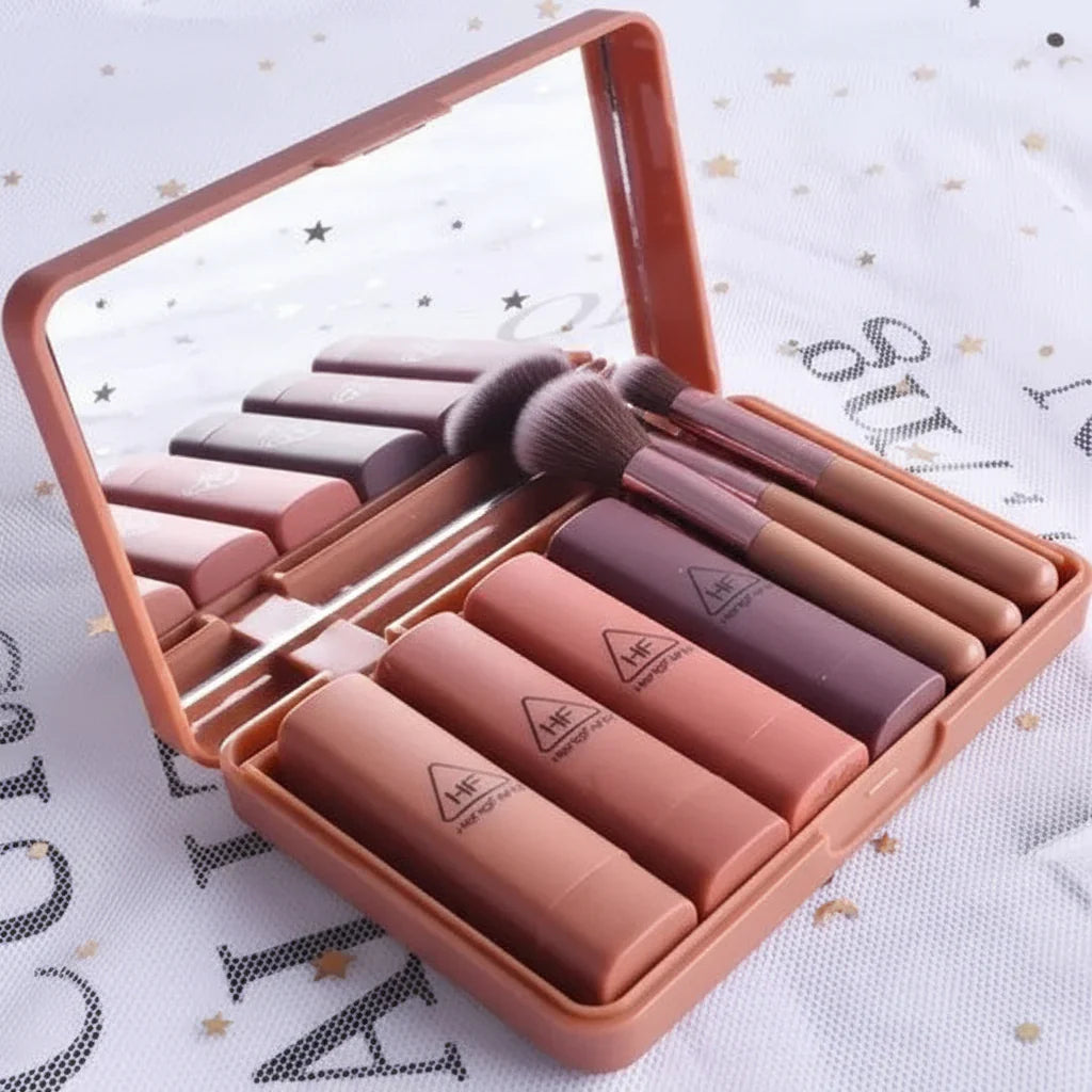 Heng Feng Matte Lipstick With Mirror - 6 Pcs - Buy Online in Pakistan at Cosmia.pk
