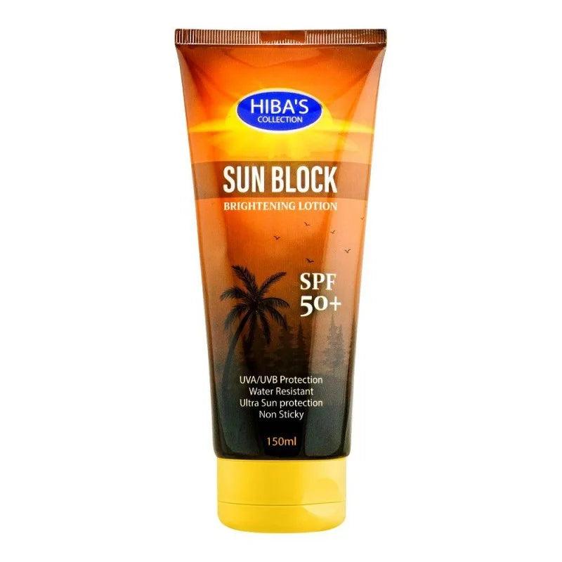 Hiba's Collection Brightening Lotion Sun Block SPF 50+ - 150ml - Buy Online in Pakistan at Cosmia.pk