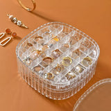 3 Layers Elegant Transparent Crystal Portable Jewllery Box - Buy Online in Pakistan at Cosmia.pk