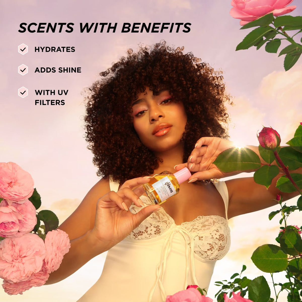 Gisou Honey Infused Hair Perfume Wild Rose - 50ml - Buy Online in Pakistan at Cosmia.pk