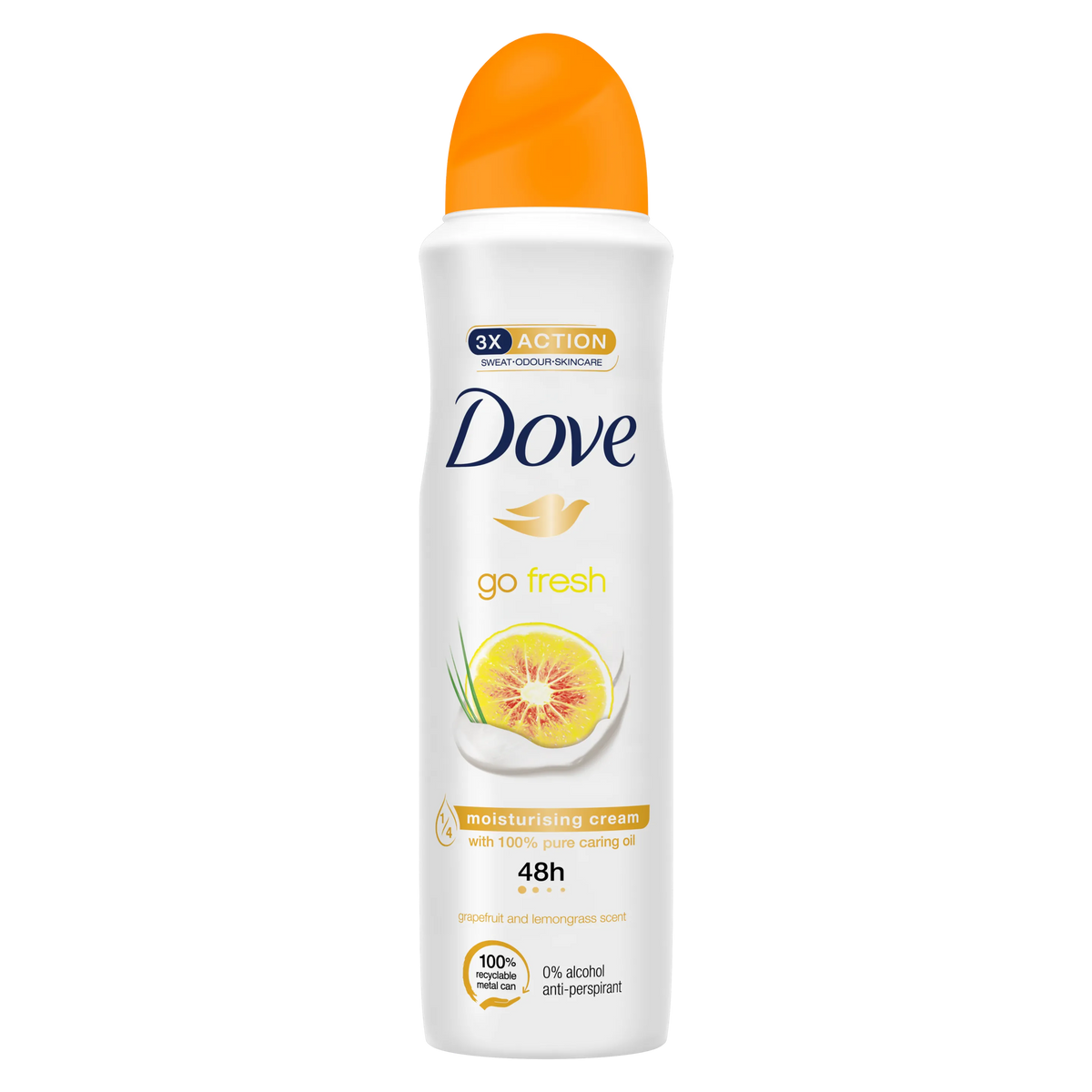 Dove Go Fresh Grapefruit & Lemongrass Deodorant (150ml) - Buy Online in Pakistan at Cosmia.pk