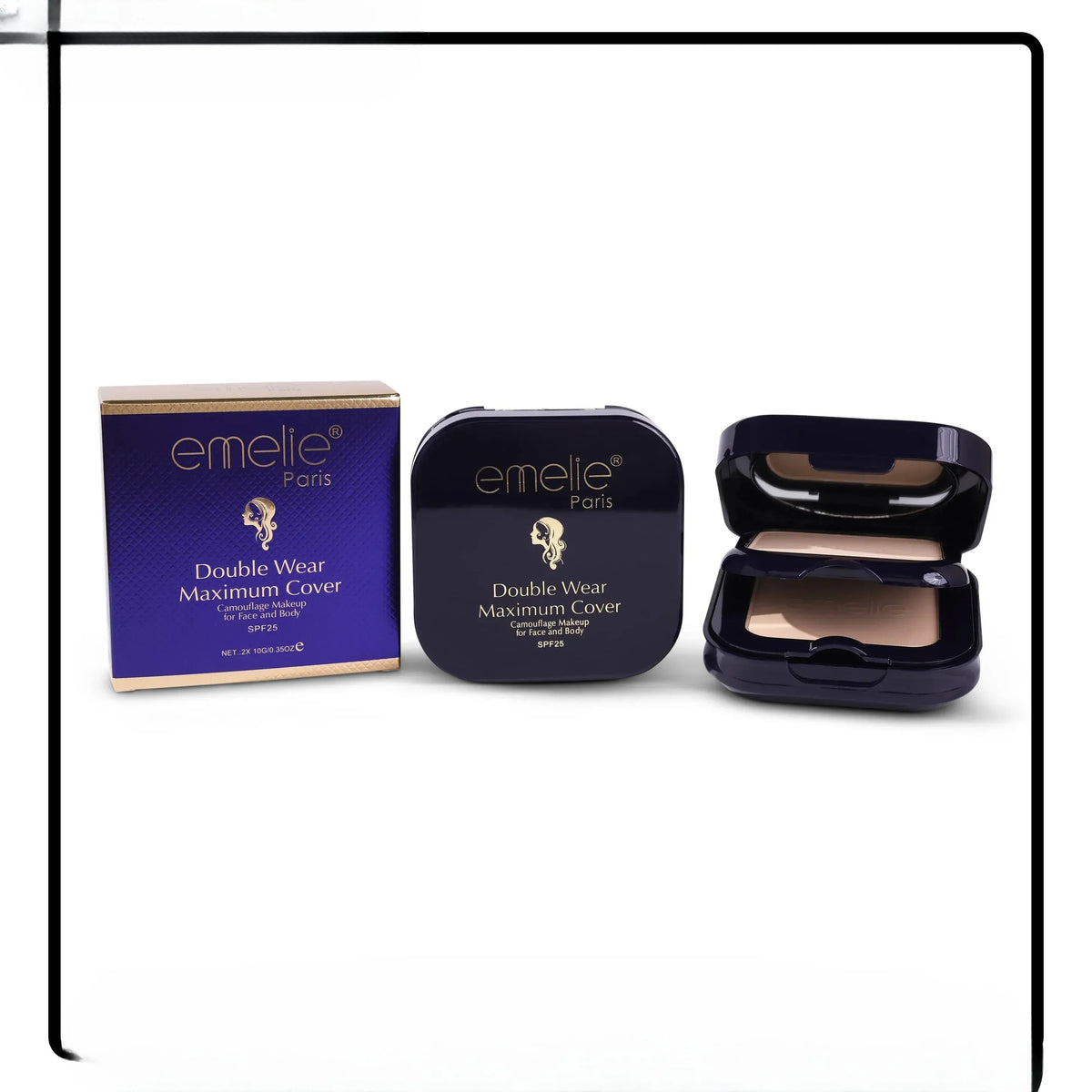 Emelie Double Wear Maximum Cover Pressed Powder - Buy Online in Pakistan at Cosmia.pk