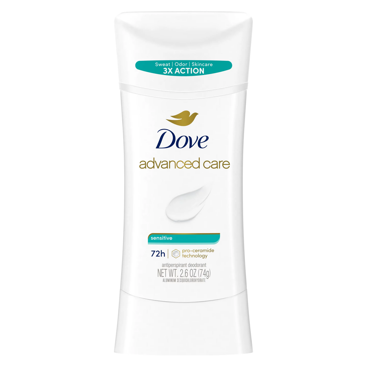 Dove Advanced Care Sensitive Antiperspirant Deodorant Stick 74g - Buy Online in Pakistan at Cosmia.pk