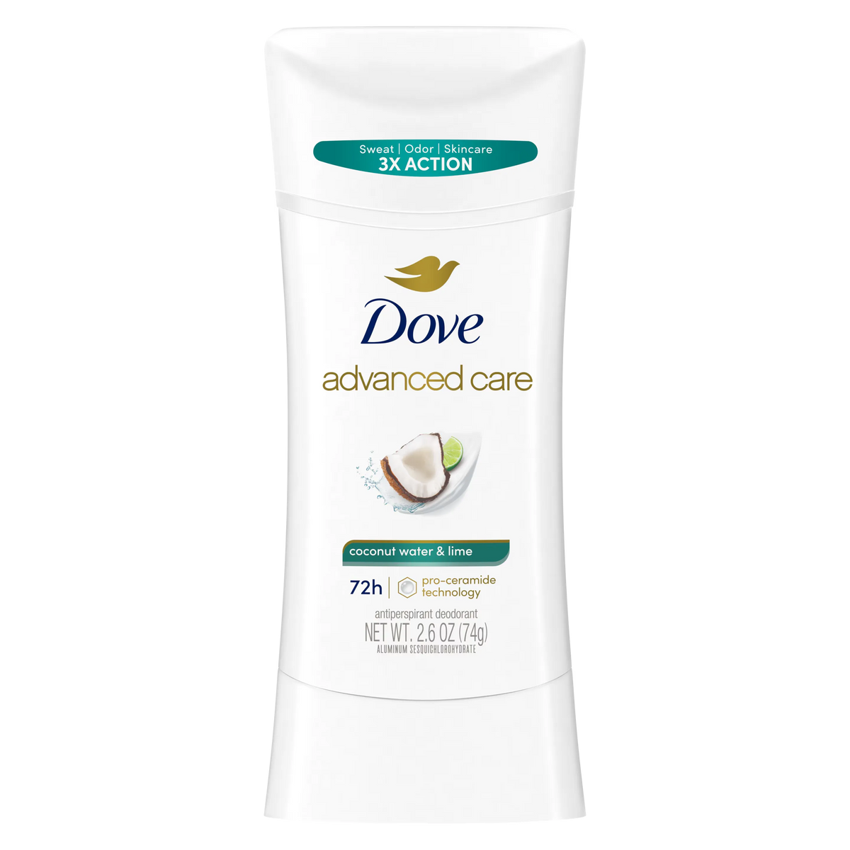 Dove Advanced Care Coconut Water & Lime Antiperspirant Stick 74g - Buy Online in Pakistan at Cosmia.pk