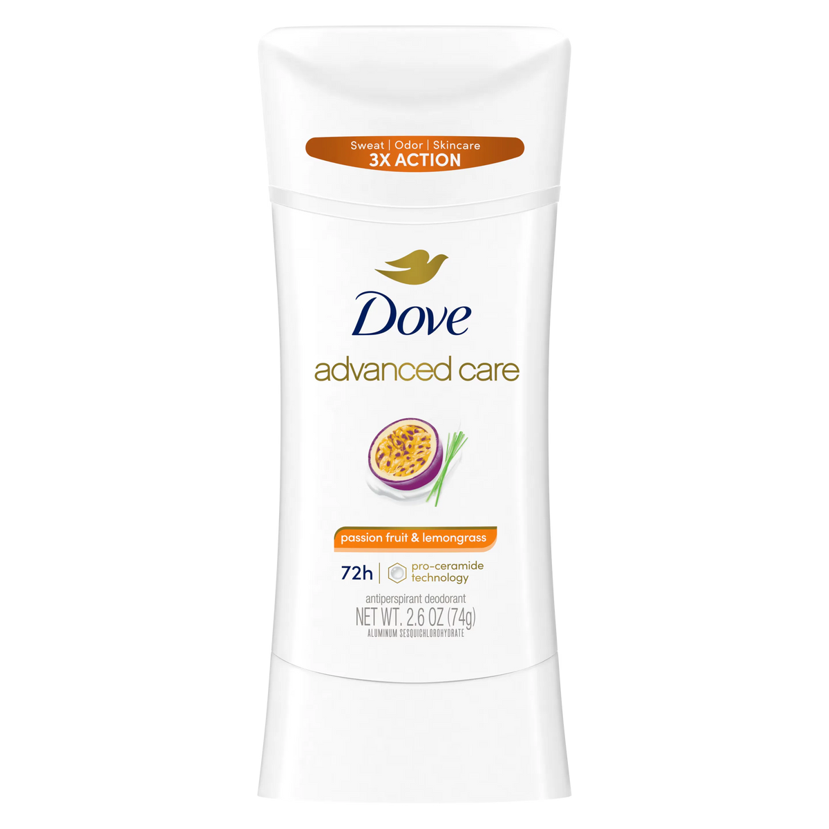 Dove Advanced Care Passion Fruit & Lemongrass Antiperspirant Stick 74g - Buy Online in Pakistan at Cosmia.pk