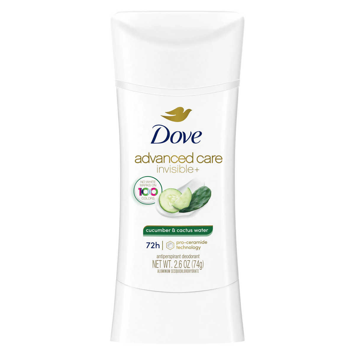 Dove Advanced Care Invisible Cucumber & Cactus Water Antiperspirant Stick 74g - Buy Online in Pakistan at Cosmia.pk