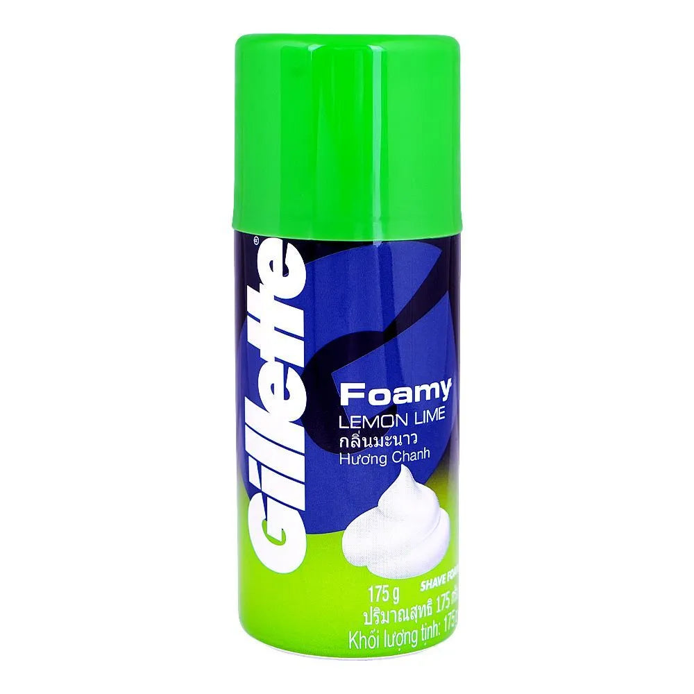 Gillette Foamy Lemon Lime Shaving Foam - 175g - Buy Online in Pakistan at Cosmia.pk