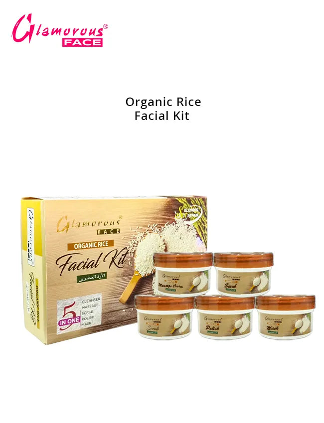 Glamorous Face Organic Rice Facial Kit 5 In 1 - Buy Online in Pakistan at Cosmia.pk
