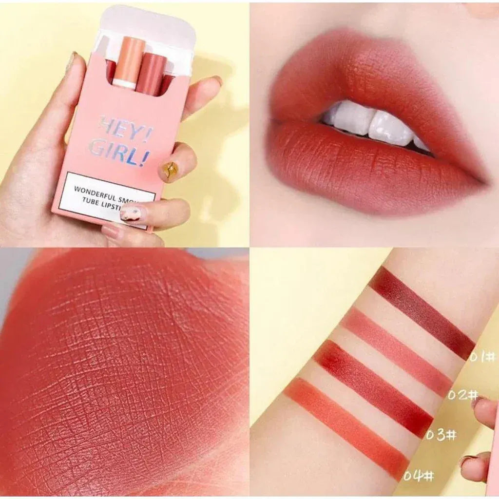 Heng Fang Hey Girl – 4 Pcs Smoke Lipstick Set - Buy Online in Pakistan at Cosmia.pk