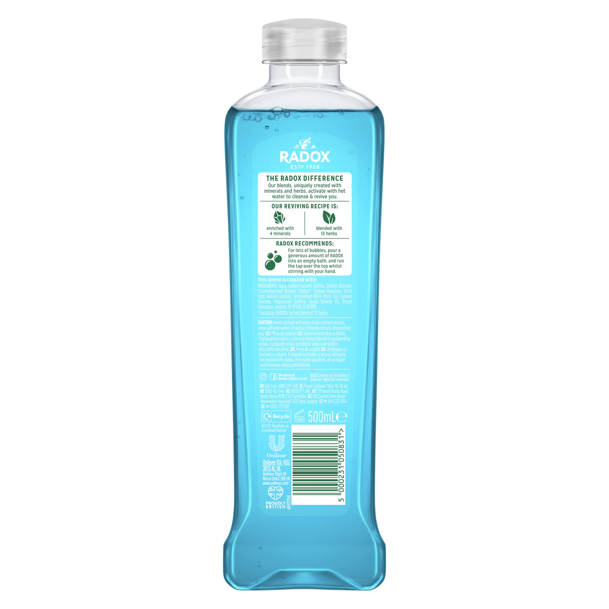 Radox Muscle Soak Bath Soak with Sea Minerals & Sage - 500ml - Buy Online in Pakistan at Cosmia.pk