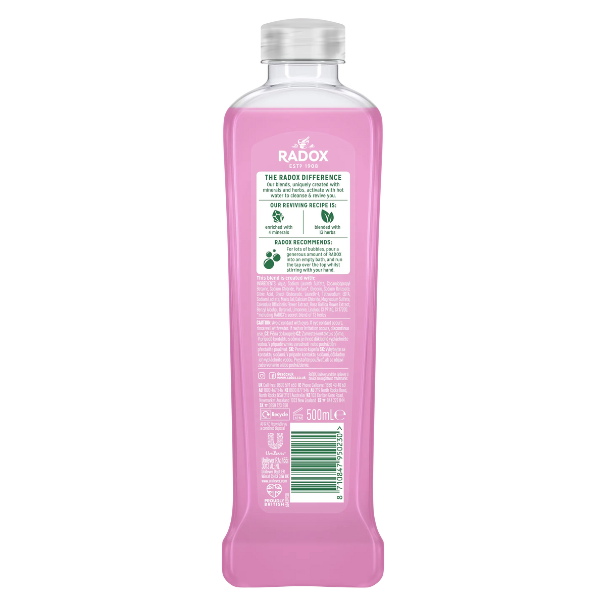 Radox Feel Blissful Bath Soak with Calendula & Rose - 500ml - Buy Online in Pakistan at Cosmia.pk