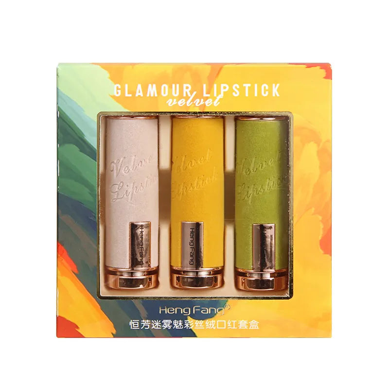 Heng Fang Glamour Velvet Matte Lipstick - 3 Pcs Set - Buy Online in Pakistan at Cosmia.pk