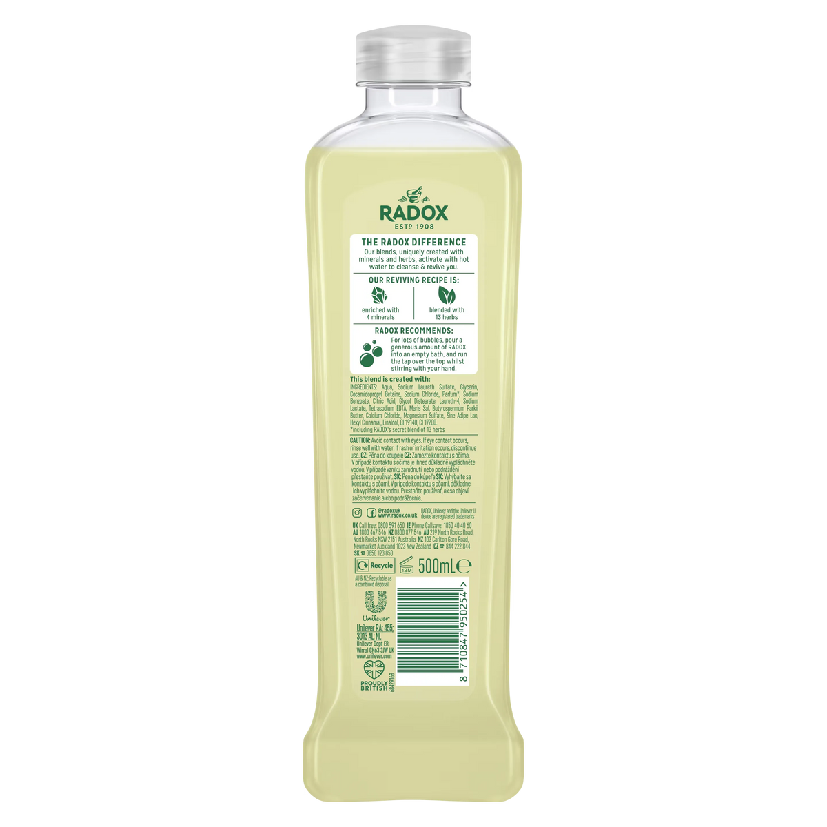 Radox Feel Pampered Bath Soak with Shea Butter & Ginger - 500ml - Buy Online in Pakistan at Cosmia.pk