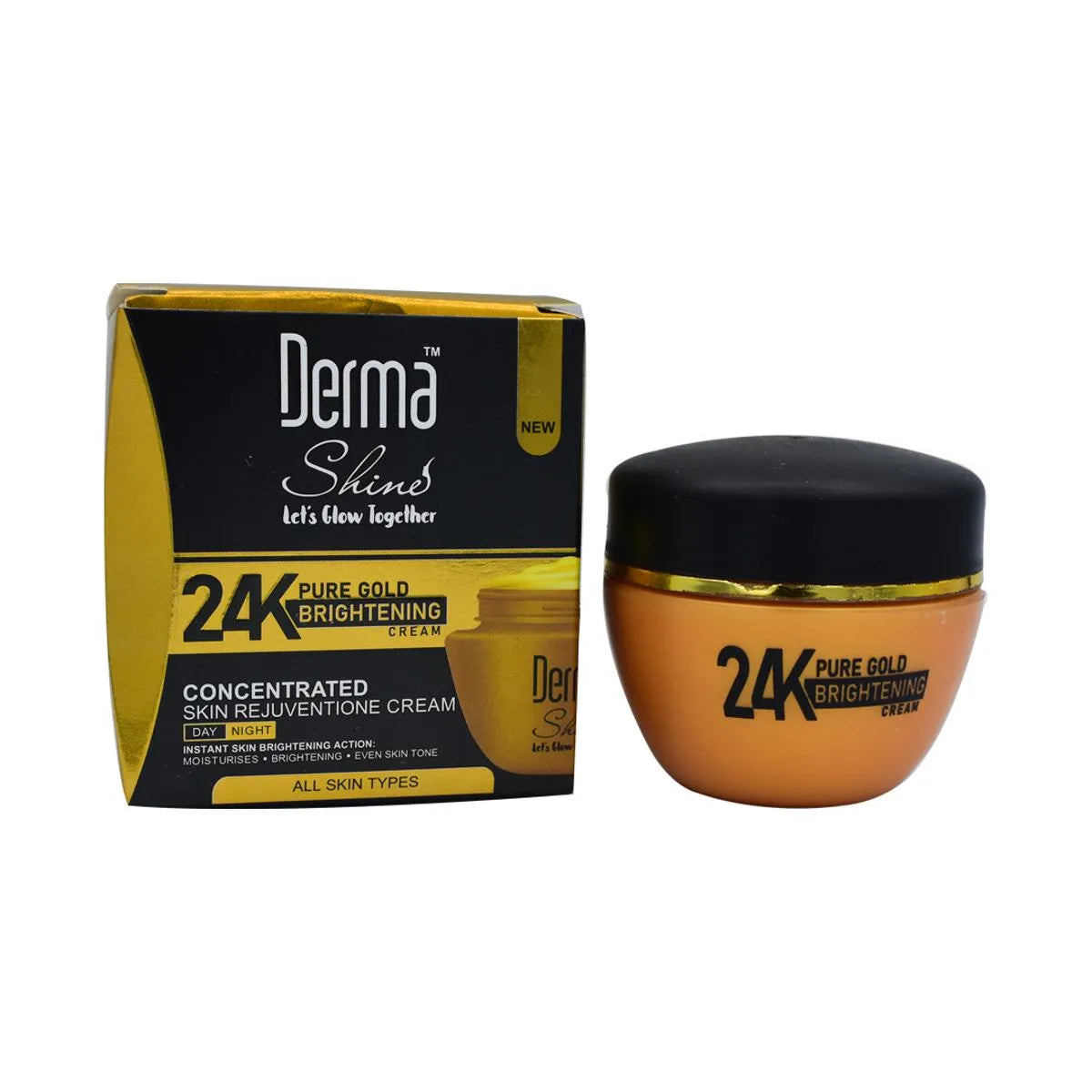 Derma Shine 24k Pure Gold Brightening Cream - 60g - Buy Online in Pakistan at Cosmia.pk